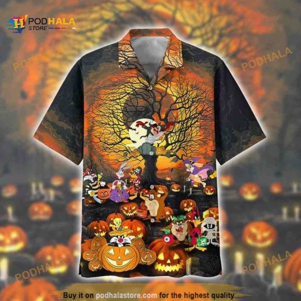 Scary Night Pumpkin Halloween Hawaiian Shirt, Halloween Gifts Ideas
