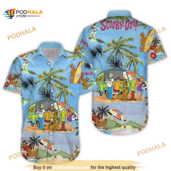 Scooby Doo Funny Hawaiian Shirt, Beach Gift For Cartoon Lovers