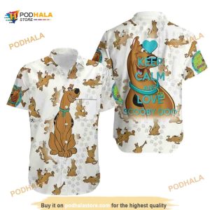 Scooby Doo Funny Hawaiian Shirt, Keep Calm And Love Aloha Shirt
