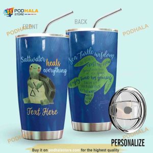 Sea Turtle Personalized Coffee Tumbler Wisdom Coffee Tumbler