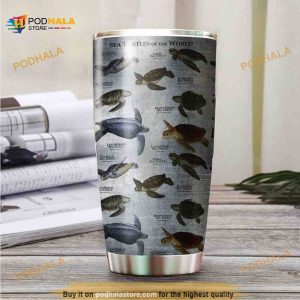 Sea Turtles Of The World Stainless Steel Cup Coffee Tumbler
