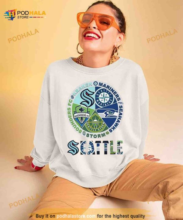 Seattle Kraken Mariners Storm Sounders Seahawks 2023 Shirt