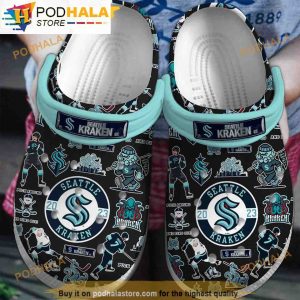 Seattle Kraken NHL 3D Funny Crocs Slippers