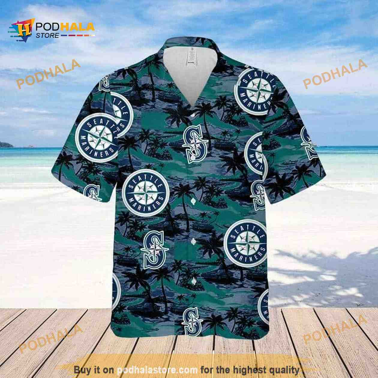 Seattle Mariners MLB Hawaiian Shirt Island Pattern Summer Beach