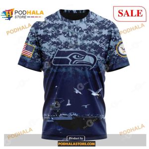 Seattle Seahawks Honor US Navy Veterans Shirt NFL Hoodie 3D 3