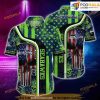 Seattle Seahawks NFL Hawaiian Shirt Tropical Patterns Skull Punisher 3D Printed Gift
