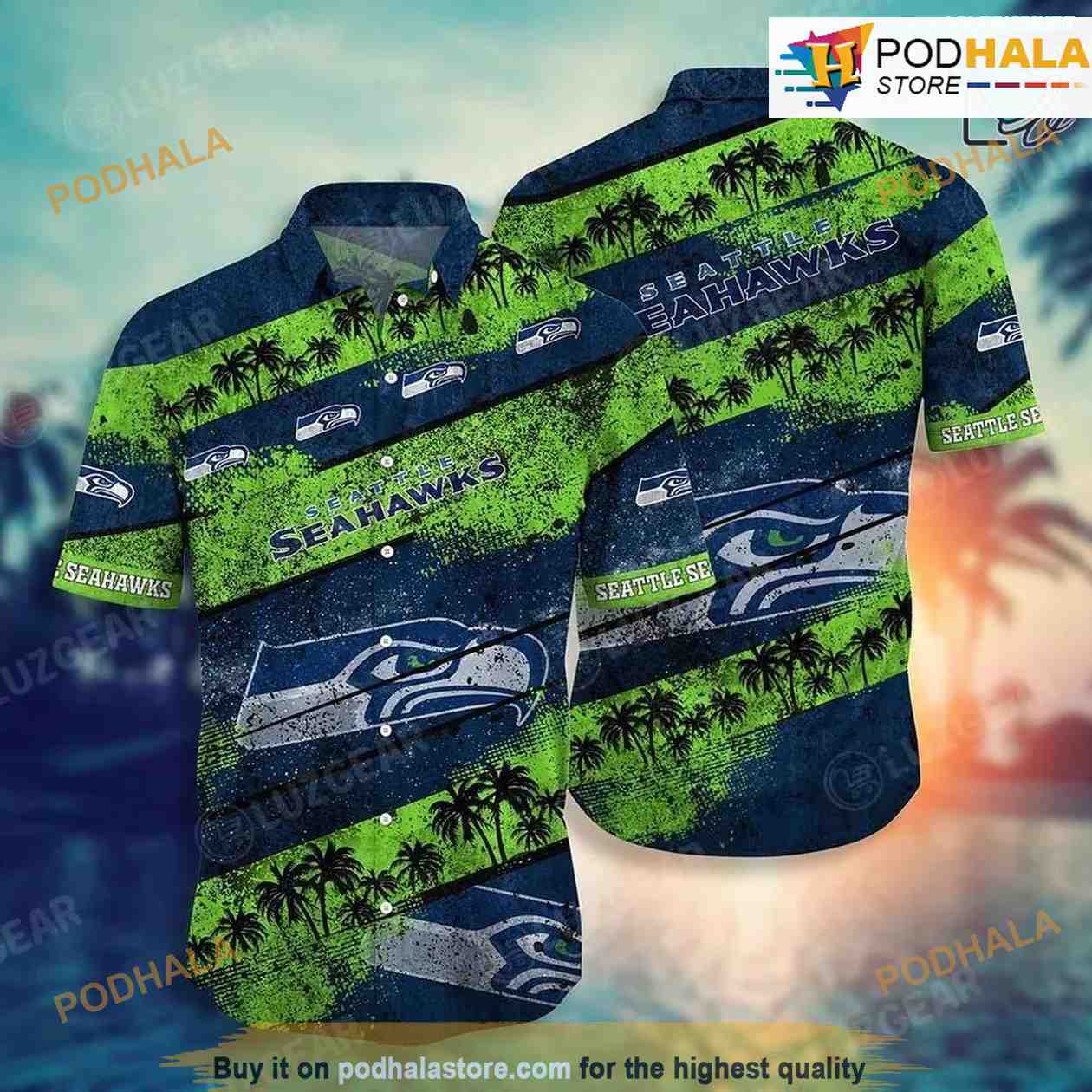 Seattle Seahawks NFL Hawaiian Shirt Tropical Patterns Summer For Best Fans  - Bring Your Ideas, Thoughts And Imaginations Into Reality Today