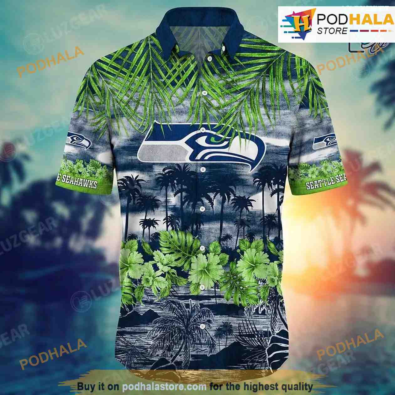 seahawks hawaiian shirt