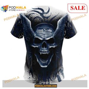 Seattle Seahawks Special Kits With Skull Art Shirt NFL Hoodie 3D 4