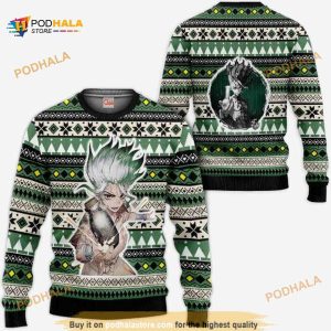 Senku Ishigami Anime Dr Stone Xmas Ugly Christmas Sweater