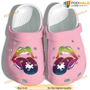 Sexy Lips Puzzle Piece 3D Funny Crocs