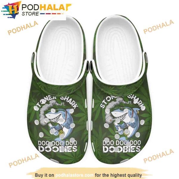 Shark Doo Doo Doo 420 3D Funny Crocs Clog Shoes