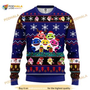 Shark Santa Baby Merry Xmas Ugly Christmas Sweater