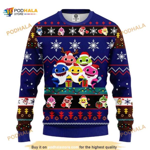 Shark Santa Baby Merry Xmas Ugly Christmas Sweater