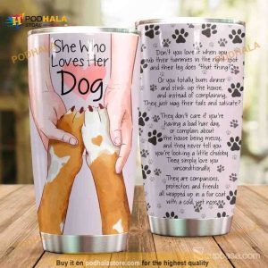 She Who Loves Her Dog Stainless Steel Cup Coffee Tumbler