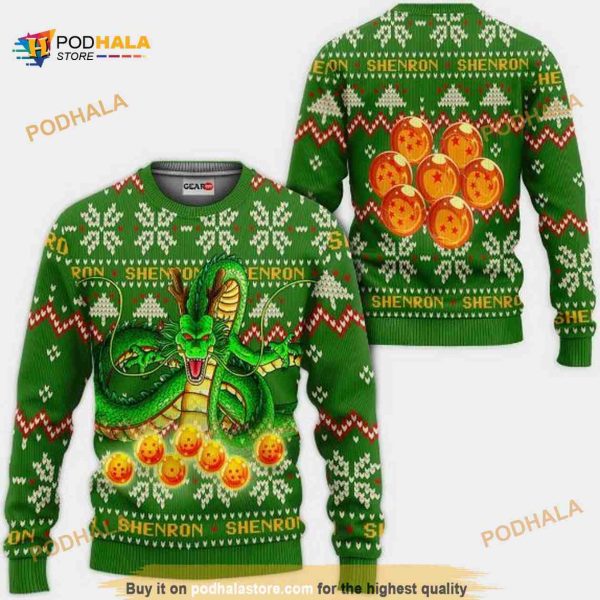 Shenron Anime Dragon Ball Xmas Ugly Christmas Sweater