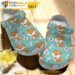Shiba Inu Dog Cartoon 3D Funny Crocs Slippers
