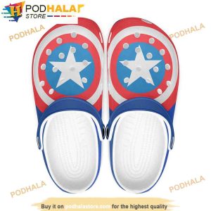 Shield Captain America Avengers 3D Funny Crocs