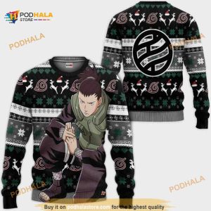 Shikamaru Naruto Anime Ugly Christmas Funny Sweater
