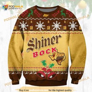 Shiner Bock Texas Beer Ugly Xmas Wool Sweater