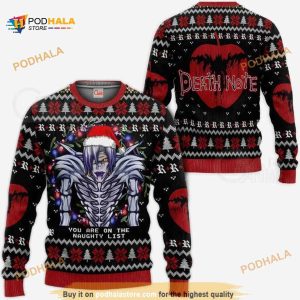 Shinigami Rem Ugly Christmas Death Note Anime Xmas Funny Sweater