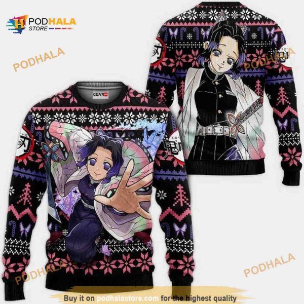 Shinobu Kocho Anime Kimetsu Xmas Funny Ugly Christmas Sweater