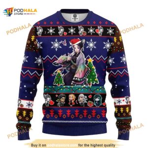 Shinobu Kocho Demon Slayer Anime Ugly Xmas Wool Sweater