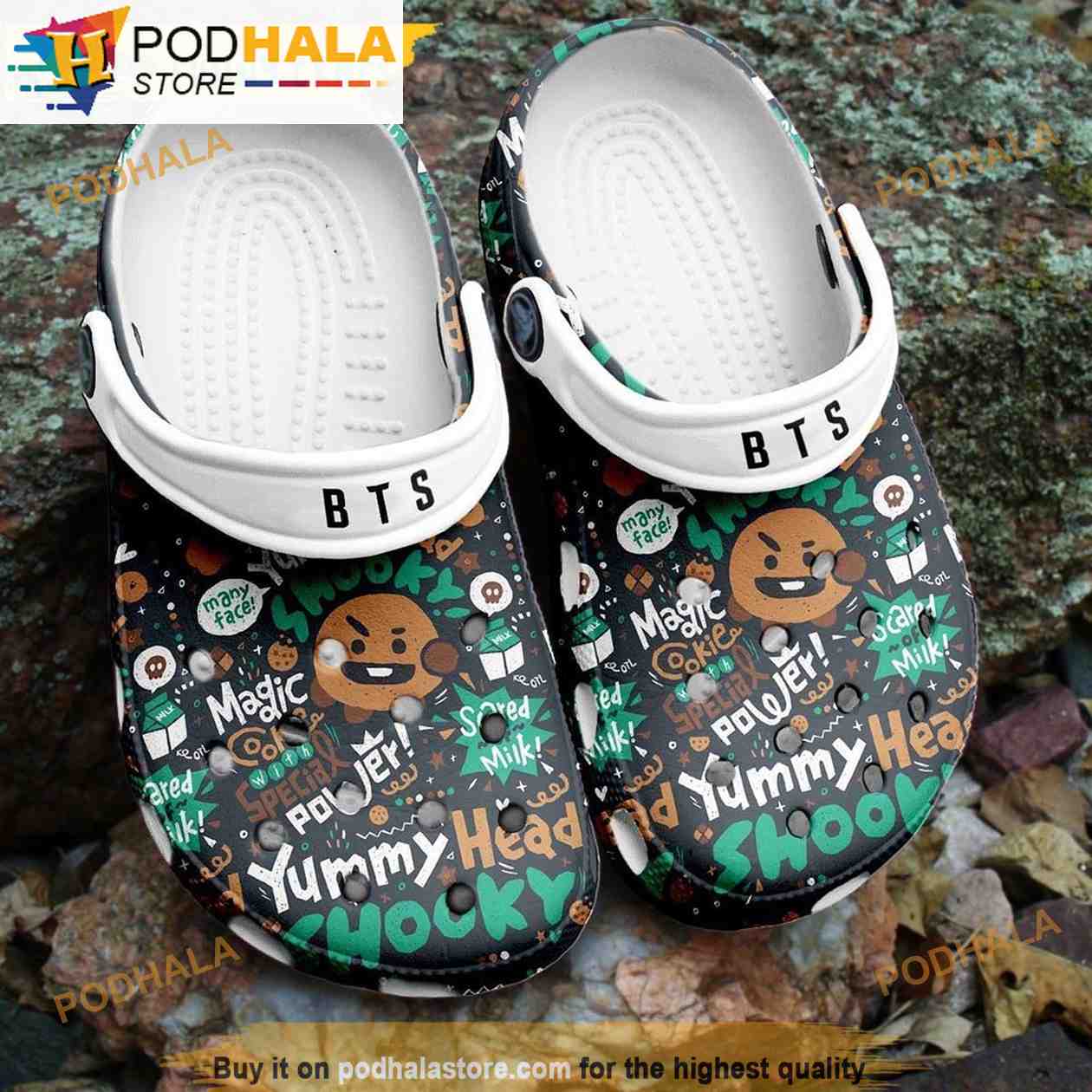 Shooky Pattern Bts 3D Funny Crocs Podhalastore