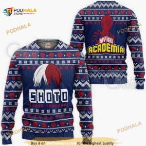 Shoto Todoroki My Hero Academia Anime Funny Ugly Christmas Sweater
