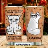 Siamese Cat Need Coffee Personalized Gift Travel Coffee Tumbler
