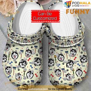 Siberian Husky 3D Funny Crocs Classic Clog