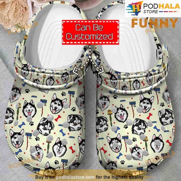 Siberian Husky 3D Funny Crocs Classic Clog