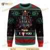 Sign Language Christmas Tree Ugly I Love You Ugly Wool Sweater