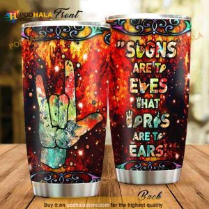 Sign Language Stainless Steel Cup Coffee Tumbler