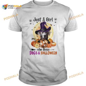 Silver Labrador Just A Girl Who Loves Dogs And Halloween Shirt