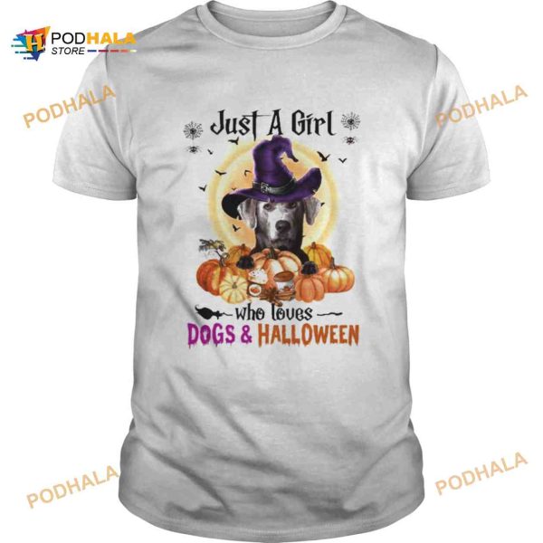 Silver Labrador Just A Girl Who Loves Dogs And Halloween Shirt