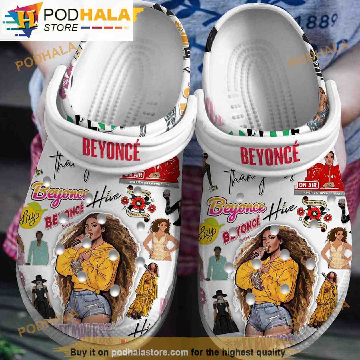 Singer Beyonce Music 3D Funny Crocs Clog Shoes Singer Beyonce Music 3D Funny Crocs Clog Shoes