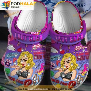Singer Lady Gaga Music 3D Funny Crocs Clog Shoes