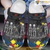 Skeleton Dare To Be Yourself Autism Puzzle Pieces 3D Funny Crocs