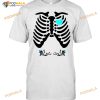 Skeleton Pregnancy Twins Baby Boy Pregnant Mom Halloween Shirt