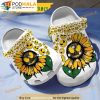 Skeleton Sunflower Gifts 3D Funny Crocs Slippers