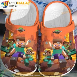 Skins Minecraft 3D Funny Crocs Clog Shoes