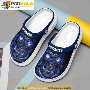 Skull Blue Eyes Dallas Cowboys 3D Funny Crocs
