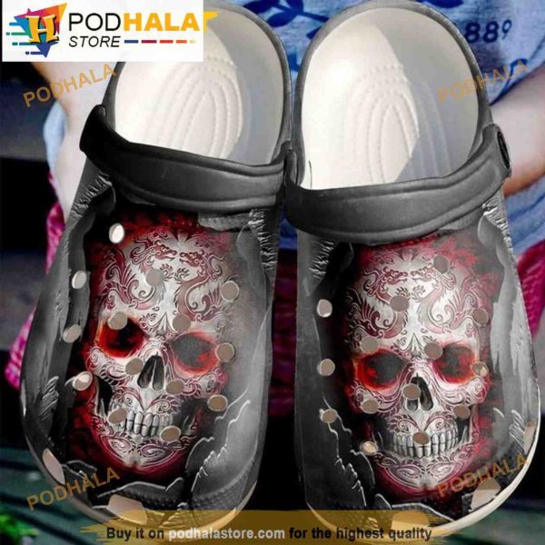 Skull Broken Wall Bone 3D Funny Crocs