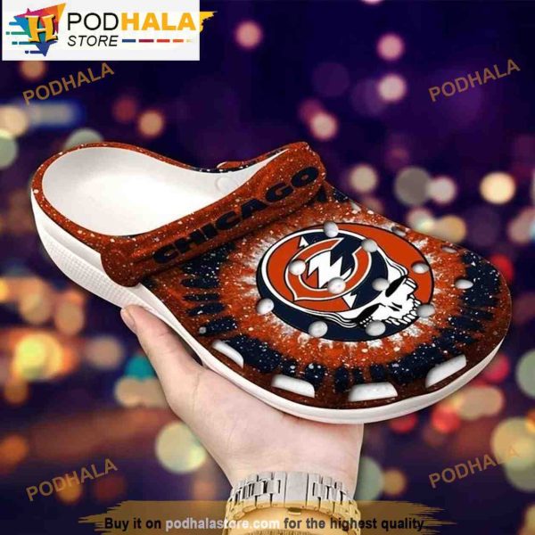 Skull Chicago Bears 3D Funny Crocs