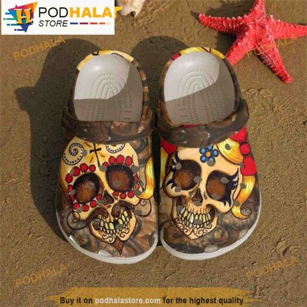Skull Couple Happy Valentine’s Bone 3D Funny Crocs