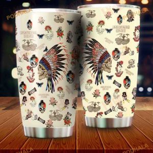 Skull Native Gift Travel Coffee Tumbler All Over Print 3D