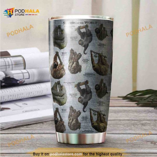Sloths Of The World Stainless Steel Cup Coffee Tumbler