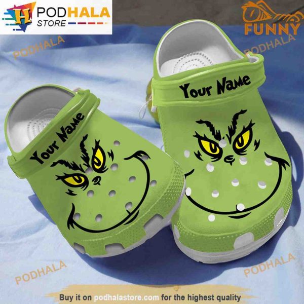 Smiling Face Grinch 3D Funny Crocs