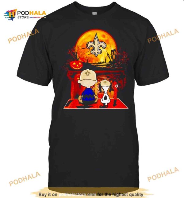 Snoopy And Charlie Brown New Orleans Saints Funny Halloween Shirt